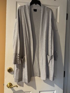 Plus size silver sparkling sweater